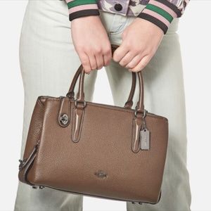 coach pebbled brooklyn 28 carryall